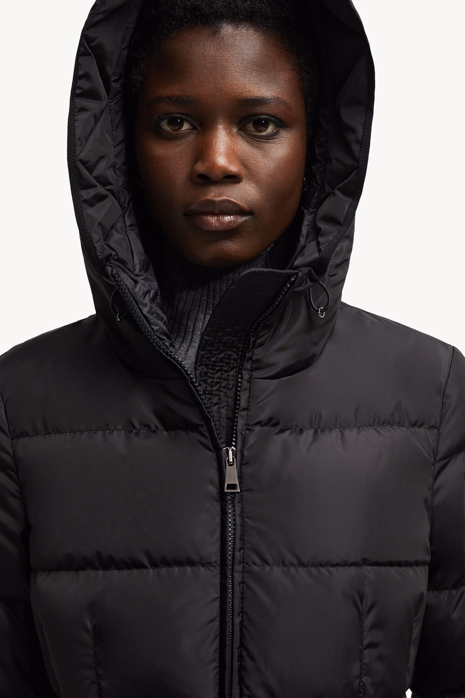Avocette Hooded Long Down Jacket Women Black Moncler 8